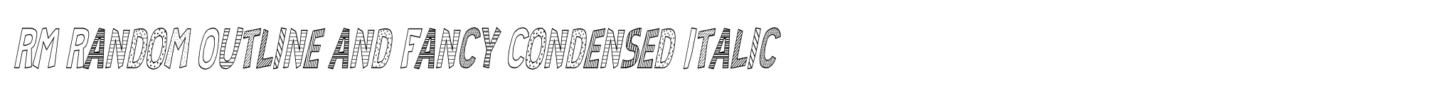 RM Random Outline and Fancy Condensed Italic image